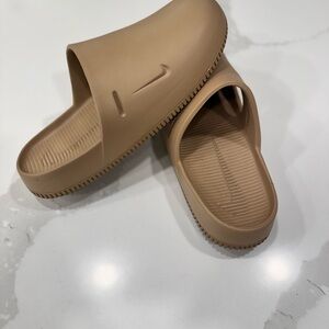 Nike Tan Slip-On Clogs